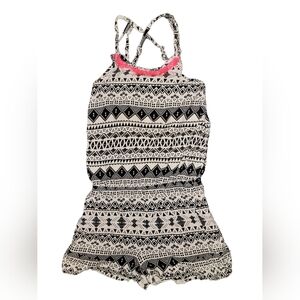 ☆THE CHILDRENS PLACE Girl's Romper Sleeveless Shorts Black & White - Size 5/6